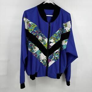 Pan/Z Vintage Jacket Chevron 80s 90s Size XL Lightweight Bomber